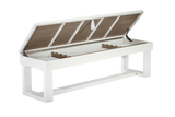 Lanai Outdoor Bench (Pearl White)-Storage Bench