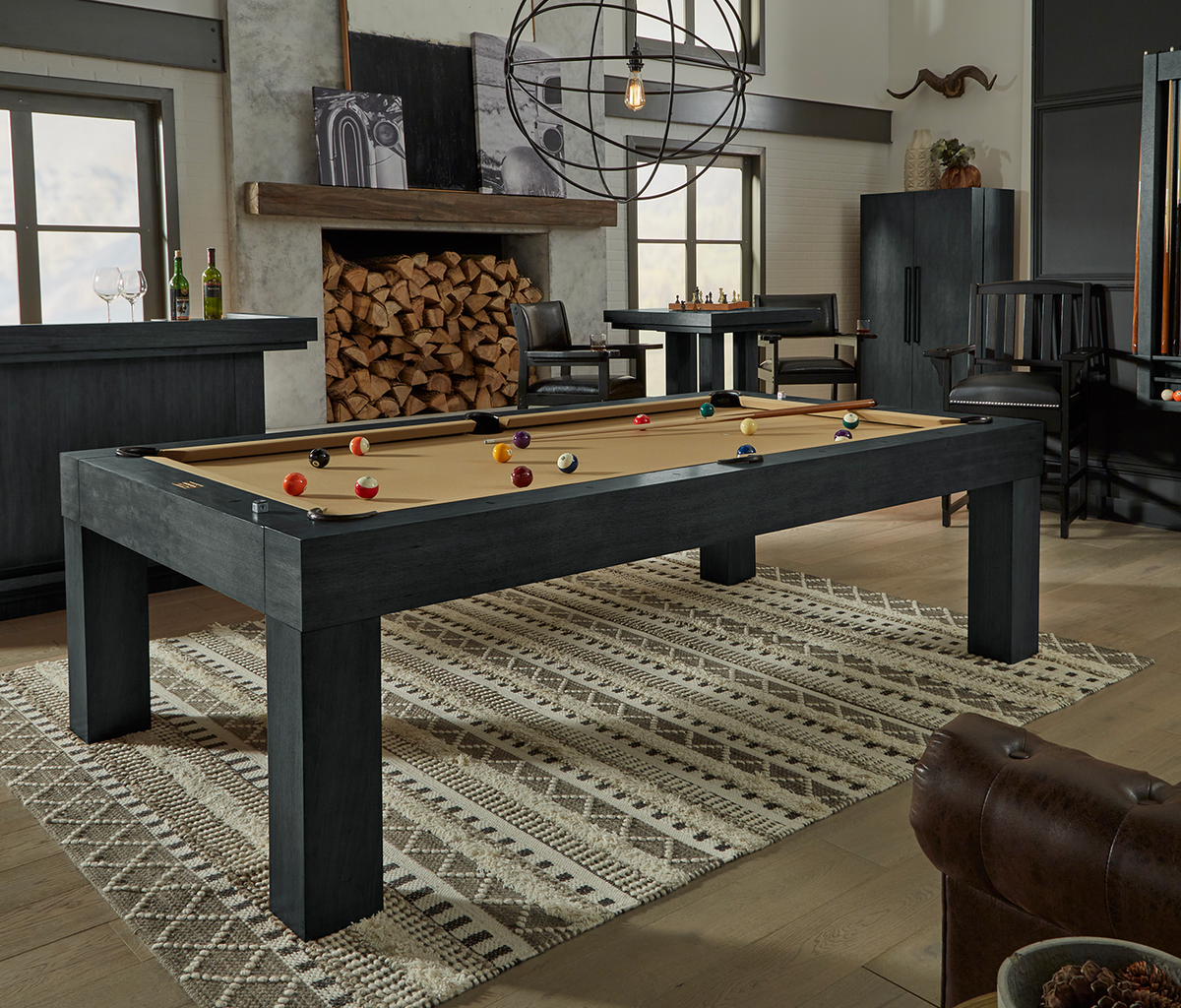 Alta Dining Conversion Top (Black Ash) | American Heritage Billiards