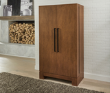 Alta Wine & Spirit Cabinet (Brushed Walnut)-Wine Cabinet