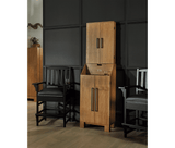 Alta Standup Dartboard (Brushed Walnut)-Dartboard Cabinet - Bristle