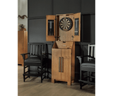 Alta Standup Dartboard (Brushed Walnut)-Dartboard Cabinet - Bristle