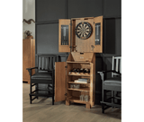 Alta Standup Dartboard (Brushed Walnut)-Dartboard Cabinet - Bristle