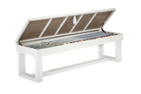 Lanai Outdoor Bench (Pearl White)-Storage Bench