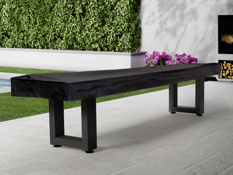 Lanai Outdoor Shuffleboard Table (Obsidian Black)-Shuffleboard Table