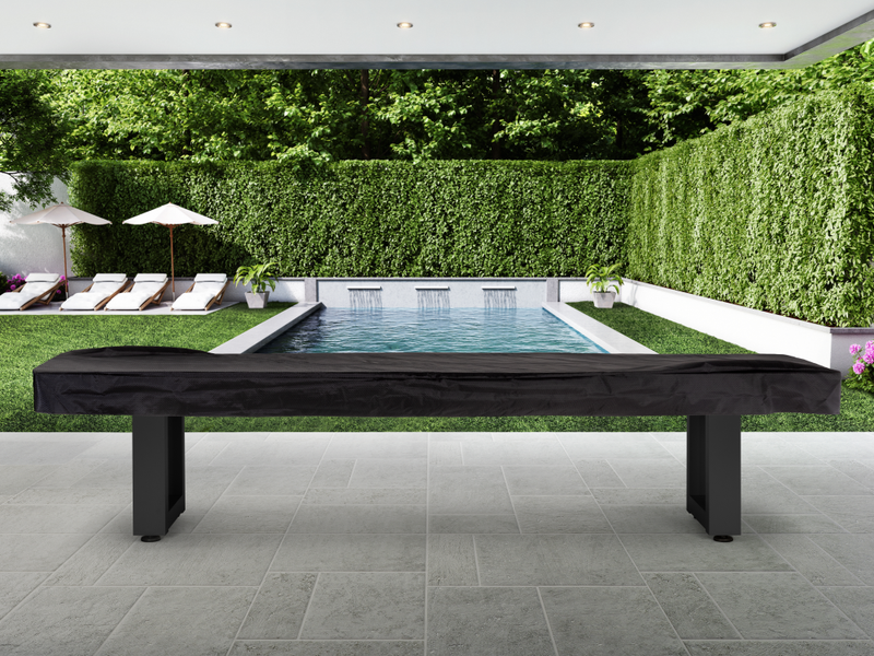 Lanai Outdoor Shuffleboard Table (Obsidian Black)-Shuffleboard Table