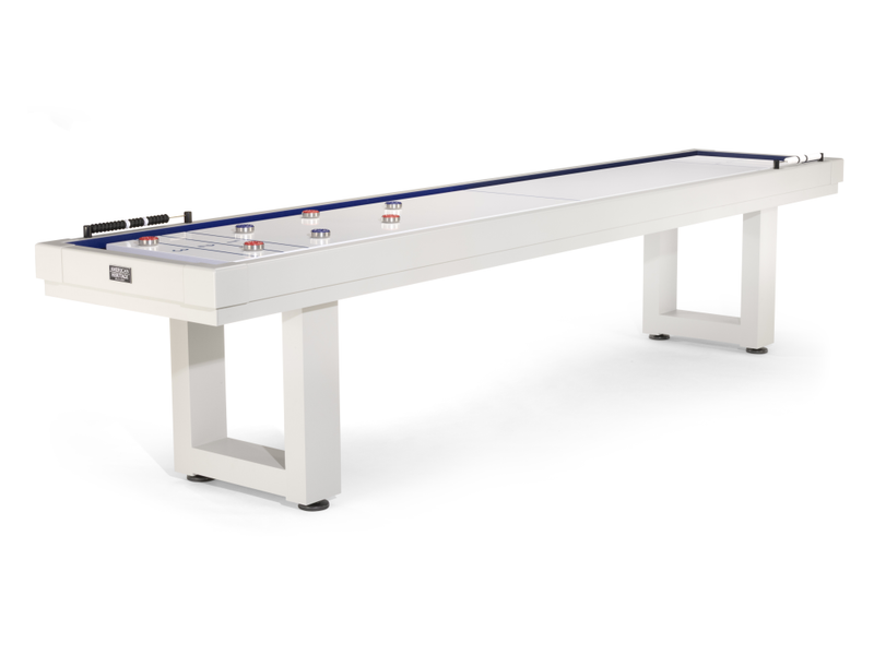 Lanai Outdoor Shuffleboard Table (Pearl White)-Shuffleboard Table