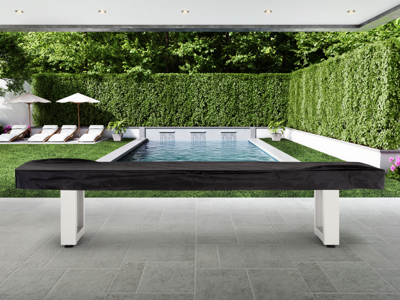 Lanai Outdoor Shuffleboard Table (Pearl White)-Shuffleboard Table