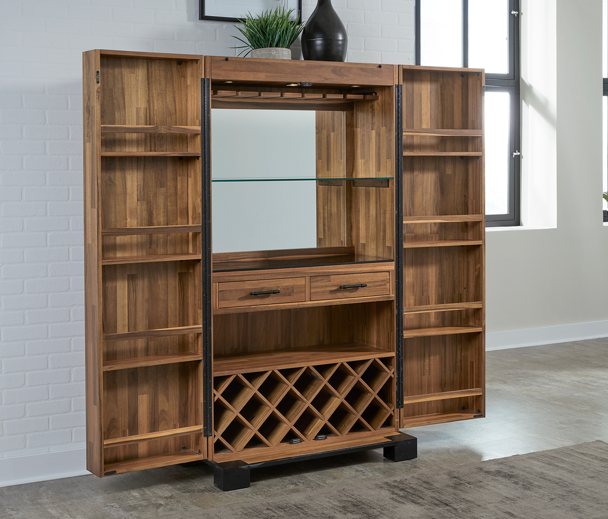 Knoxville Wine & Spirit Cabinet (Acacia) | American Heritage Billiards