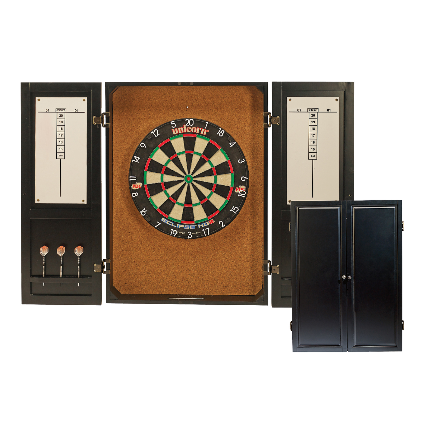 Strafford Dartboard Cabinet (Black) | American Heritage Billiards