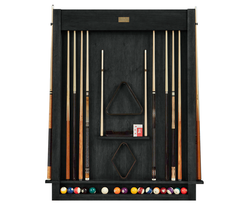 Alta Wall Mounted Cue Rack 12 (Black Ash)_1