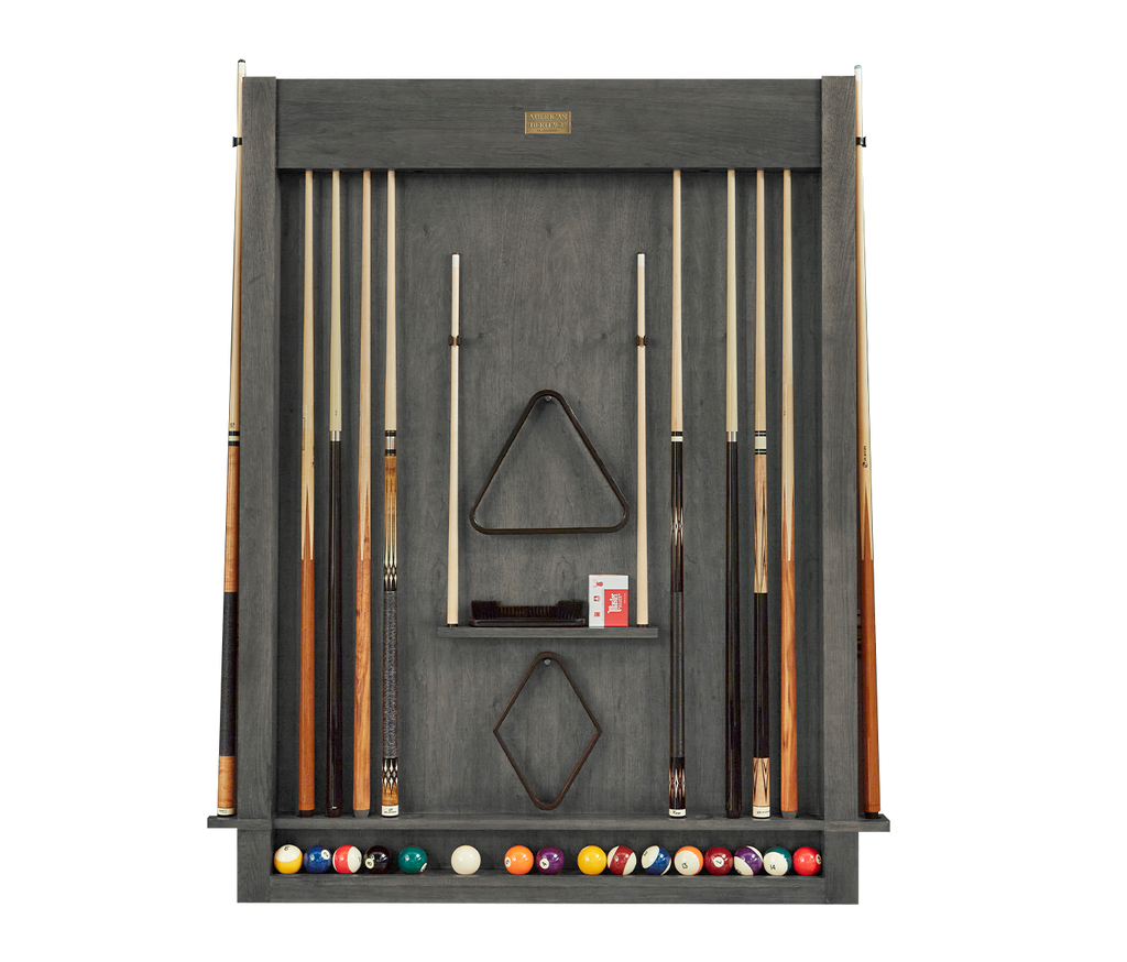 Alta Wall Mounted Cue Rack 12 Charcoal American Heritage Billiards